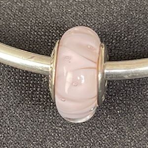Pandora Murano glass pink charms. Set of two